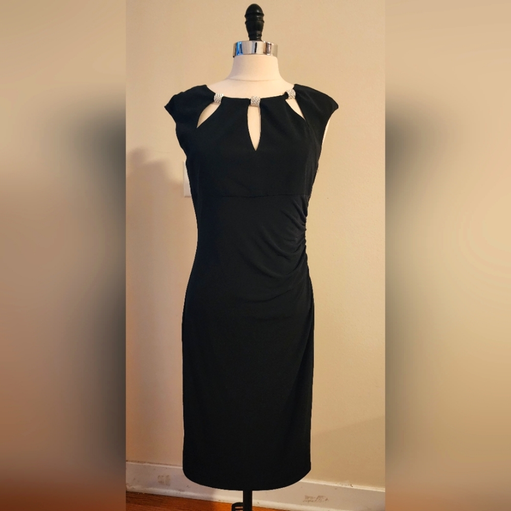 Eliza J Cocktail Sleeveless Black Dress